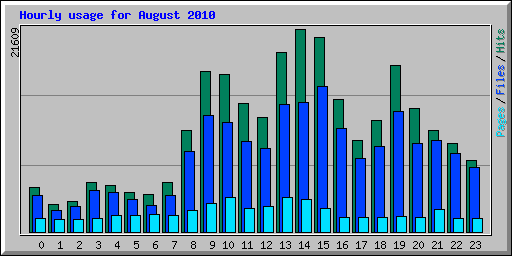 Hourly usage for August 2010