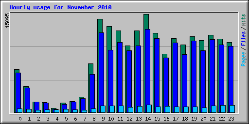 Hourly usage for November 2010