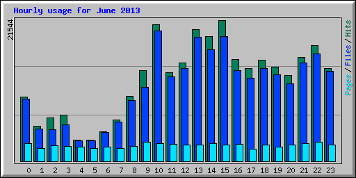 Hourly usage for June 2013